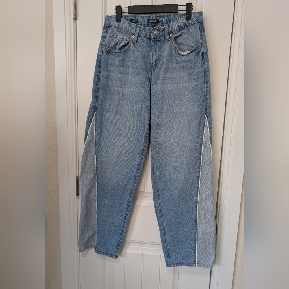 Lightwash Horseshoe Straight Jeans With Side Detail Size‎ 4
